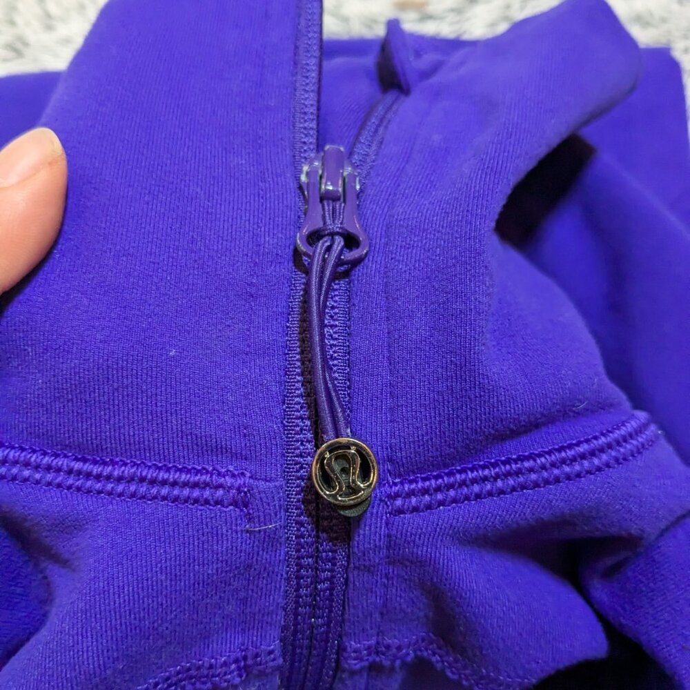 Lululemon Purple Jacket Asana Berry Full Zip Long Size 4 Define Jacket - Picture 6 of 8